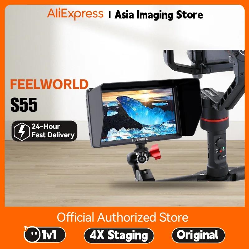 FEELWORLD S55V3 ̷ DSLR  ĳ ܿ, 6 ġ  ī޶, 4K ʵ , HDMI Ǯ HD  ŷ Ŀ